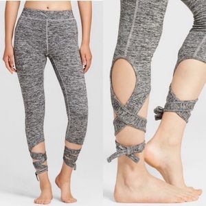 NWT Mossimo Supply Ballerina Lace Up Grey Leggings